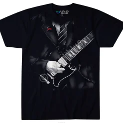 Clearance Angus Young Black T-Shirt T-Shirt | Ac-Dc