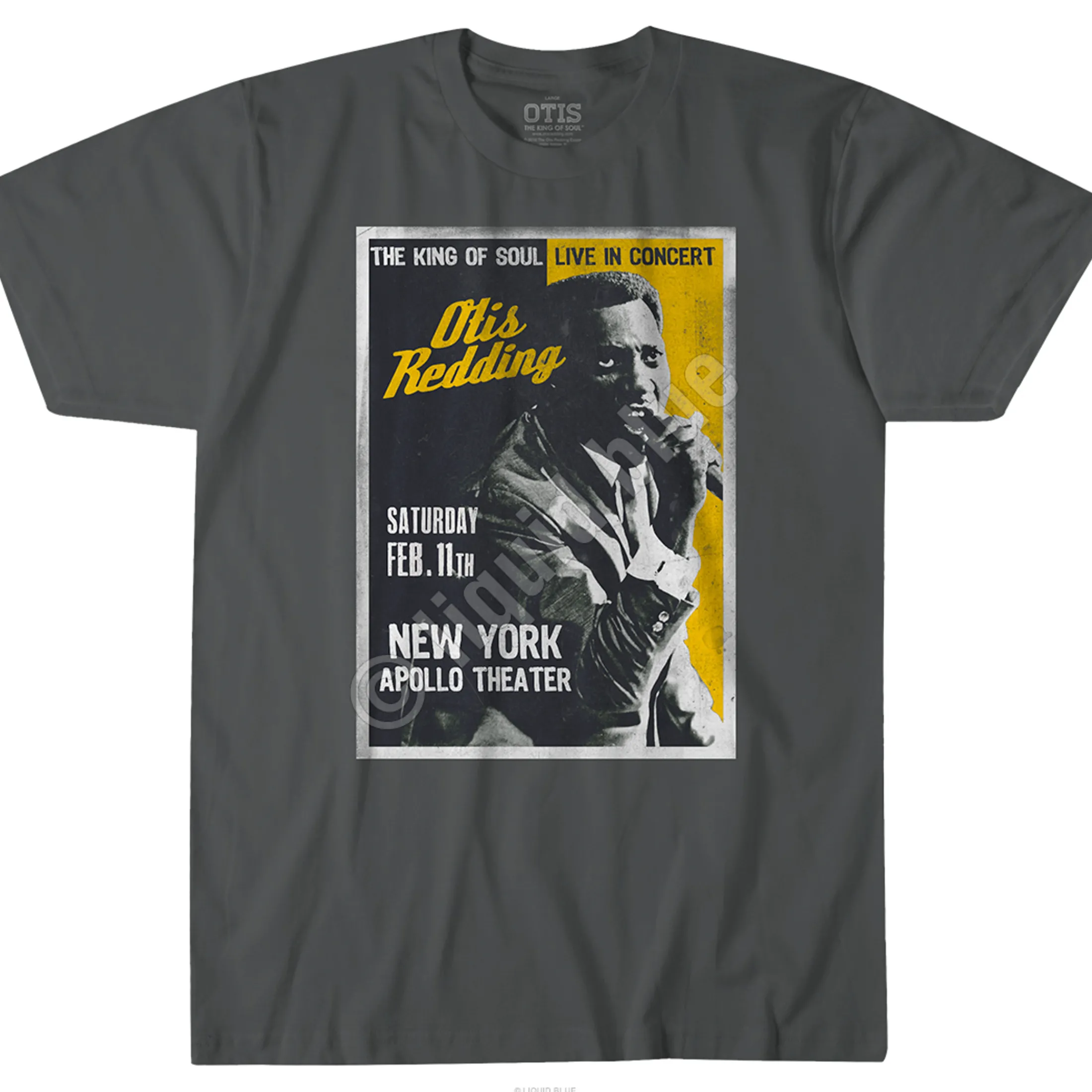 Discount Apollo Theatre Grey Athletic T-Shirt Athletic T-Shirt | Otis Redding