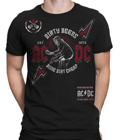 Outlet Australian Hard Rock Black T-Shirt T-Shirt | Ac-Dc