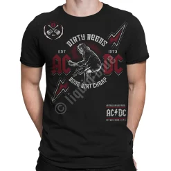 Outlet Australian Hard Rock Black T-Shirt T-Shirt | Ac-Dc