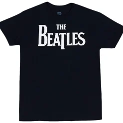 Sale Beatles Logo Black T-Shirt T-Shirt | Beatles