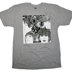 Outlet Beatles Revolver Grey Poly-Cotton T-Shirt T-Shirt | Beatles