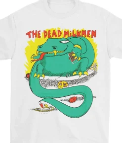 Discount Big Lizard White T-Shirt T-Shirt | The Dead Milkmen