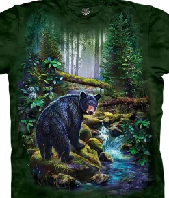 Best Black Bear Forest Classic Cotton T-Shirt T-Shirt