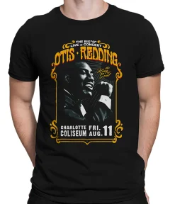 Fashion Charlotte Coliseum Black Athletic T-Shirt Athletic T-Shirt | Otis Redding