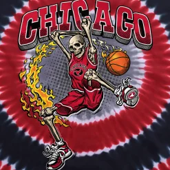 New Chicago Dunker Basketball Skeleton Tie-Dye T-Shirt T-Shirt | Basketball