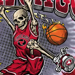 New Chicago Dunker Basketball Skeleton Tie-Dye T-Shirt T-Shirt | Basketball
