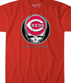Hot Cincinnati Reds Steal Your Base Red Athletic T-Shirt Athletic T-Shirt | Cincinnati Reds