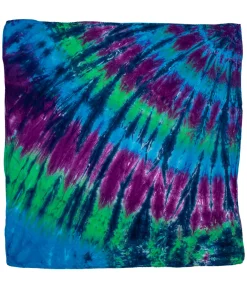 Discount Cool Spiral Streak Tie-Dye Bandana Bandanas | Liquid Blue