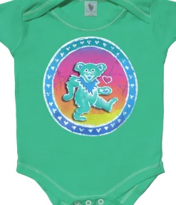 Sale Dancing Bear Green Onesie Kids Onesies | Grateful Dead