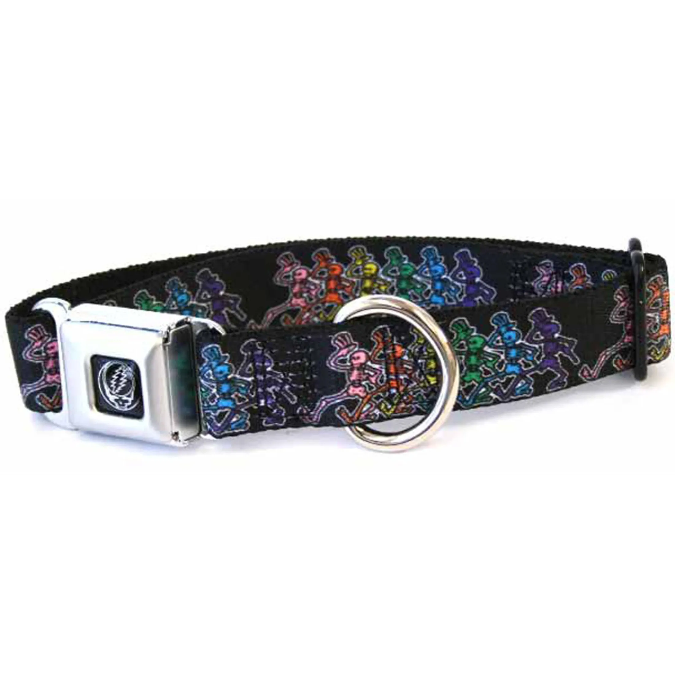 New Dancing Skeletons Dog Collar Sm Black Grateful Dead | Classic