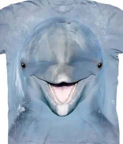New Dolphin Face Classic Cotton T-Shirt T-Shirt | Aquatic