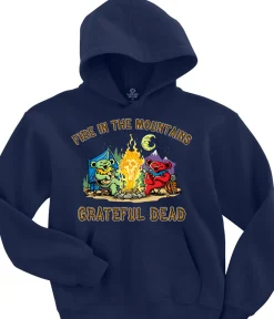 Outlet Fire In The Mountain Navy Hoodie Hoodie | Grateful Dead