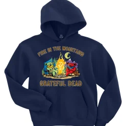 Outlet Fire In The Mountain Navy Hoodie Hoodie | Grateful Dead