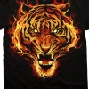 Sale Fire Tiger Black T-Shirt T-Shirt | Tigers