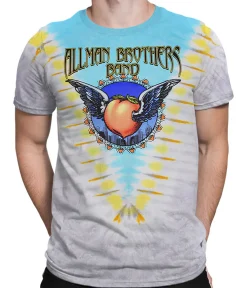 Clearance Flying Peach V Tie-Dye T-Shirt T-Shirt | Allman Brothers