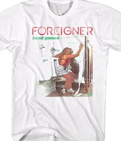 New Foreigner Head Games White T-Shirt T-Shirt T-Shirt | Foreigner