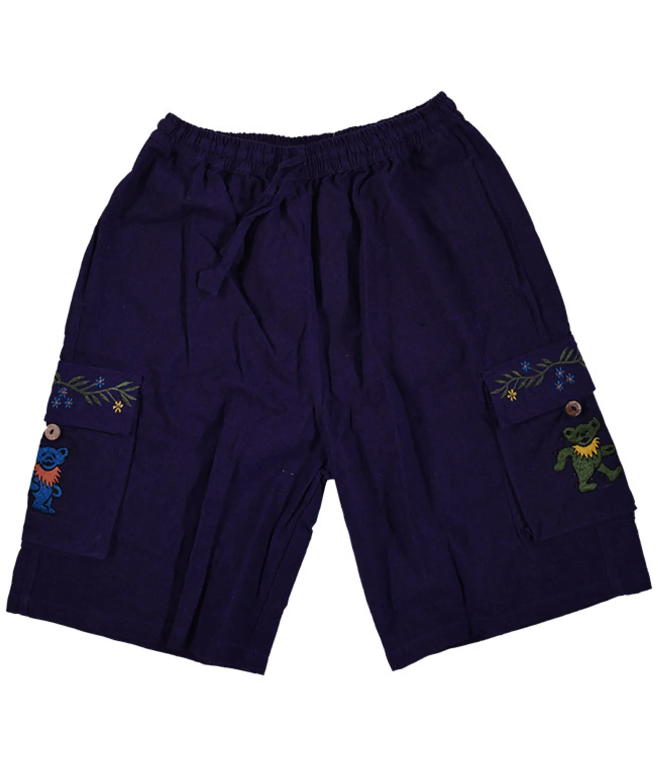 New GD Bear Flower Cargo Shorts Shorts | Grateful Dead
