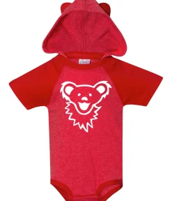 Sale GD Bearface Hooded Red Onesie Kids Onesies | Grateful Dead
