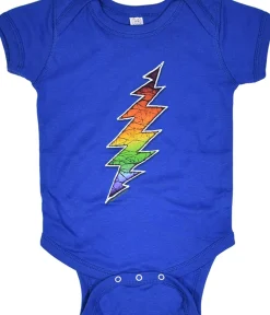 Best GD Bolt Blue Onesie Kids Onesies | Grateful Dead