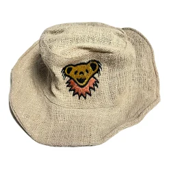 Online GD Dancing Bear Cotton Hemp Floppy Hat Hats | Grateful Dead