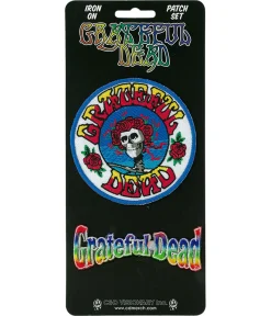 Outlet GD Skull and Roses & Rainbow Logo Patch Set Patches | Grateful Dead