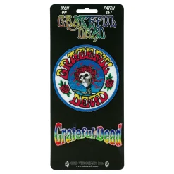 Outlet GD Skull and Roses & Rainbow Logo Patch Set Patches | Grateful Dead