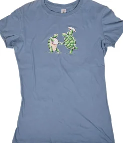 Clearance GD Terrapin Station Light Blue Juniors Long Length T-Shirt Women Juniors Long Length | Grateful Dead