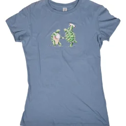 Clearance GD Terrapin Station Light Blue Juniors Long Length T-Shirt Women Juniors Long Length | Grateful Dead