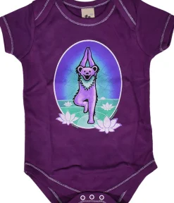 Sale GD Yoga Bear Purple Onesie Kids Onesies | Grateful Dead
