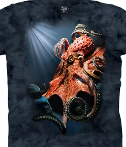 Online Giant Pacific Octopus Classic Cotton T-Shirt T-Shirt | Wild Animals