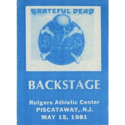 Clearance Grateful Dead 1981 05-15 Backstage Pass Grateful Dead