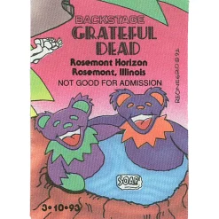 New Grateful Dead 1993 03-10 Backstage Pass Grateful Dead