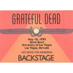 Outlet Grateful Dead 1993 05-16 Backstage Pass Grateful Dead