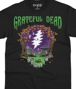 Online Grateful Graveyard Black T-Shirt T-Shirt | Halloween