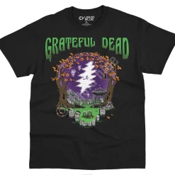 Online Grateful Graveyard Black T-Shirt T-Shirt | Halloween