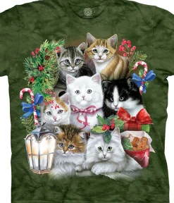 Hot Holiday Kittens Classic Cotton T-Shirt T-Shirt | Christmas