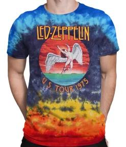 Sale Icarus 1975 Tie-Dye T-Shirt T-Shirt | Led Zeppelin