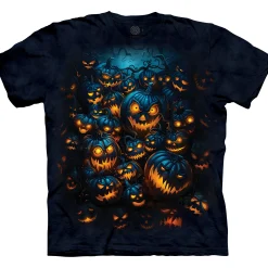 Sale Jack-O-Lantern Pile Classic Cotton T-Shirt T-Shirt | Halloween