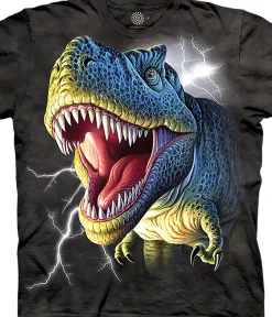 Online Lightning Rex Kids' T-Shirt Kids Youth | Dinosaurs