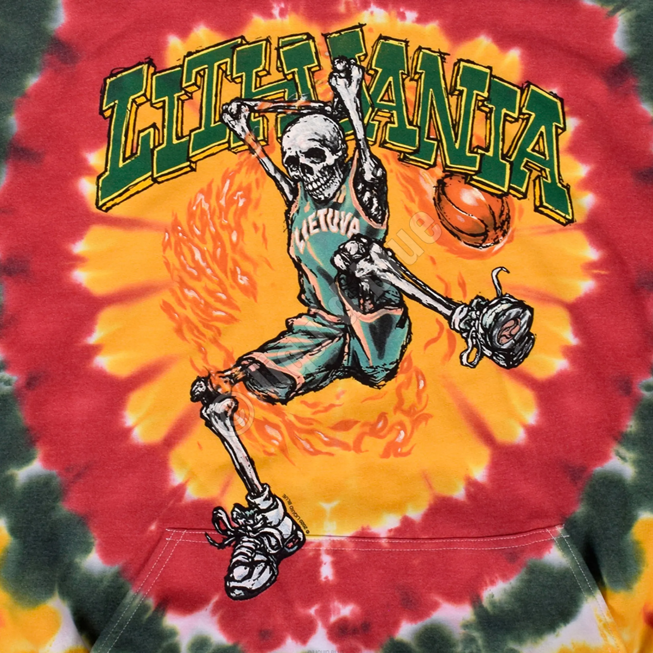 Fashion Lithuania Basketball Tie-Dye Hoodie Hoodie | Lithuania