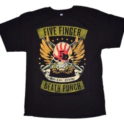 New Locked and Loaded Black T-Shirt T-Shirt | Five Finger Death Punch