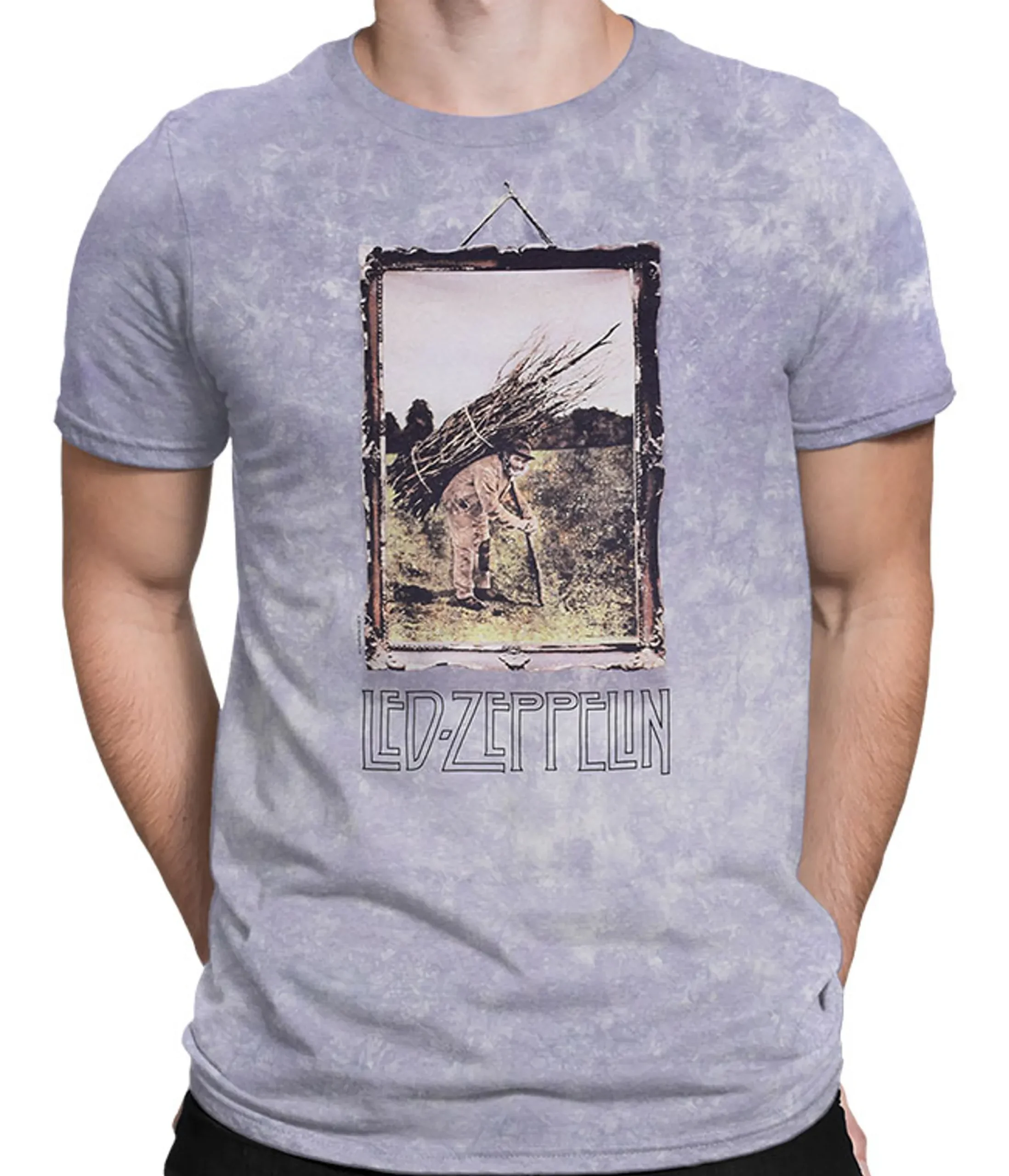 Sale Man With Sticks Tie-Dye T-Shirt T-Shirt | Led Zeppelin