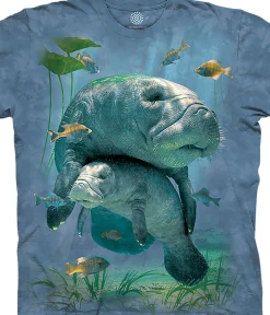 Discount Manatees Collage Classic Cotton T-Shirt T-Shirt | Aquatic