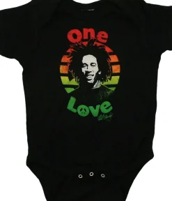 Clearance Marley One Love Black Onesie Kids Onesies | Rastafari Art