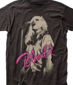 Sale Mic Fitted Black T-Shirt T-Shirt | Blondie