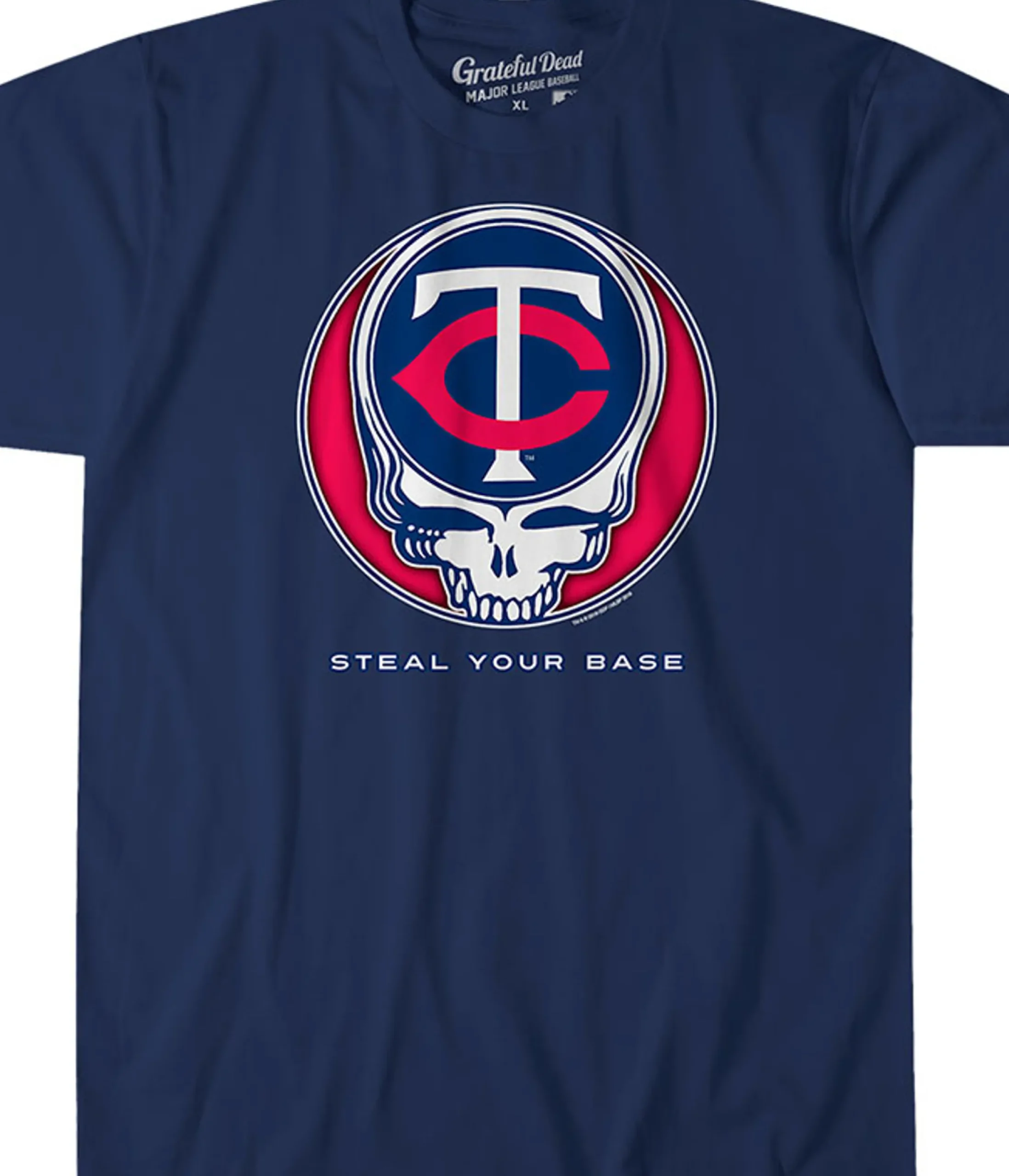 Fashion Minnesota Twins Steal Your Base Navy Athletic T-Shirt Athletic T-Shirt | Minnesota Twins