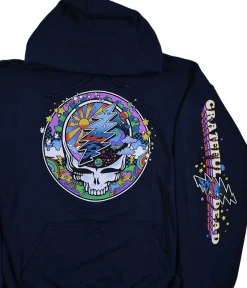 Outlet Mod Max SYFace Navy Sleeve Printed Hoodie Hoodie | Grateful Dead