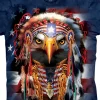 Fashion Native Patriot Eagle Classic Cotton T-Shirt T-Shirt | Birds