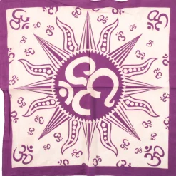 New Om Sun Purple Bandana Bandanas | Liquid Blue